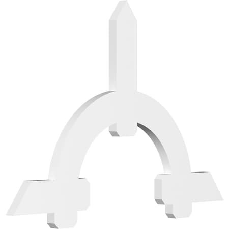 Ekena Millwork Ericson Architectural Grade PVC Gable Bracket, 60"W x 40"H x 2"D x 6"F, 16/12 Pitch GBP060X40X0206ERI00